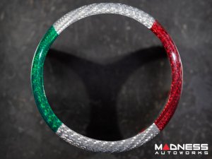 Alfa Romeo Stelvio Front Emblem Frame Cover - Carbon Fiber - Italian Theme - Feroce Carbon Alfa Romeo Stelvio Front Emblem Frame Cover - Carbon Fiber - Italian Theme - Feroce Carbon